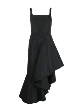 Flared Dress with Asymmetrical Hem