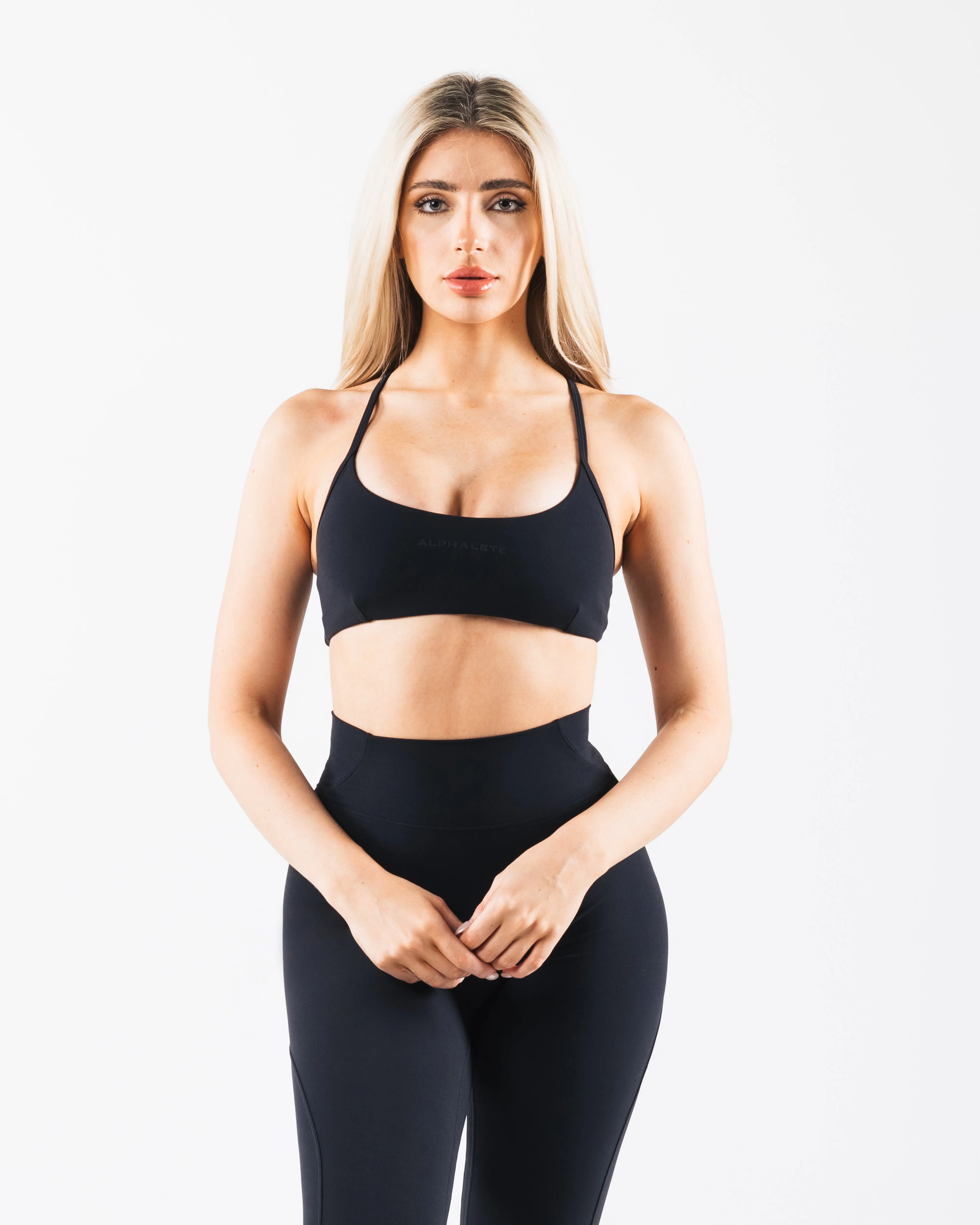 Aura 3 Strap Bra Black