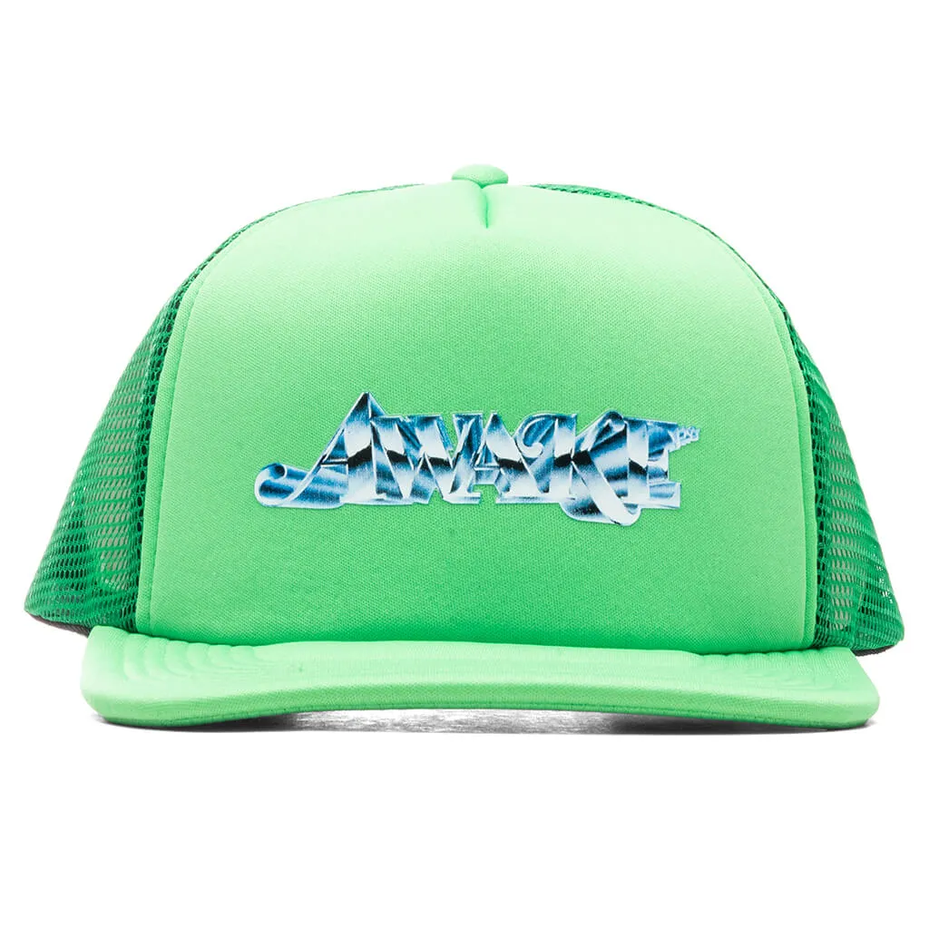 Lime Chrome Trucker Hat