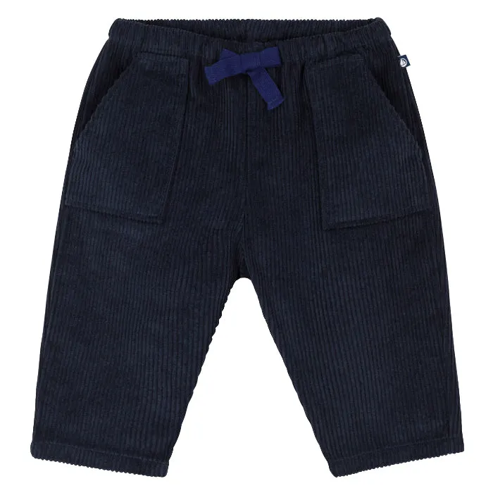 Baby Sweatpants Navy Blue - Petit Bateau Lenaic