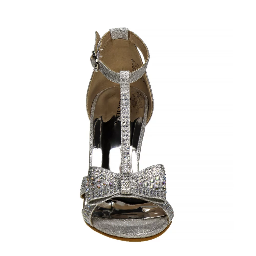 BADGLEY MISCHKA  GIRLS LITTLE-BIG KID METALLIC T-STRAP DRESS SANDAL