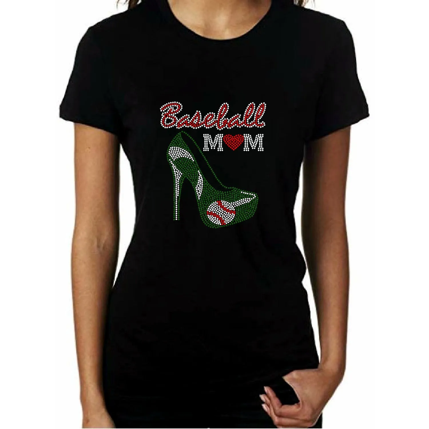 Rhinestone High Heel T Shirt