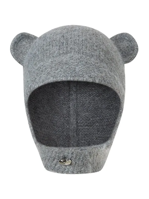 Bear Ears Soft Waxy Knitted Hat