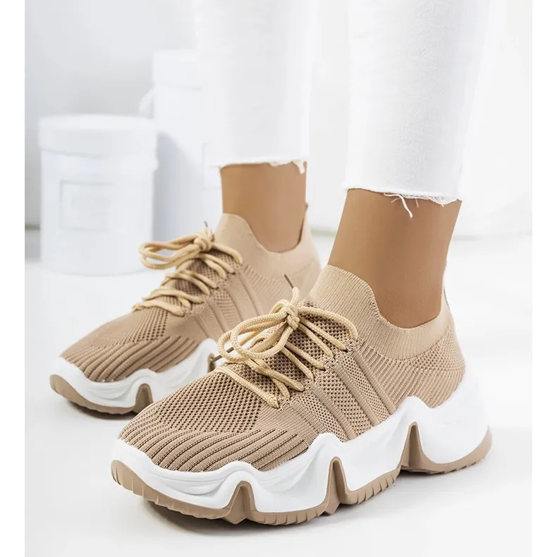 Beige sports sneakers from Thornber