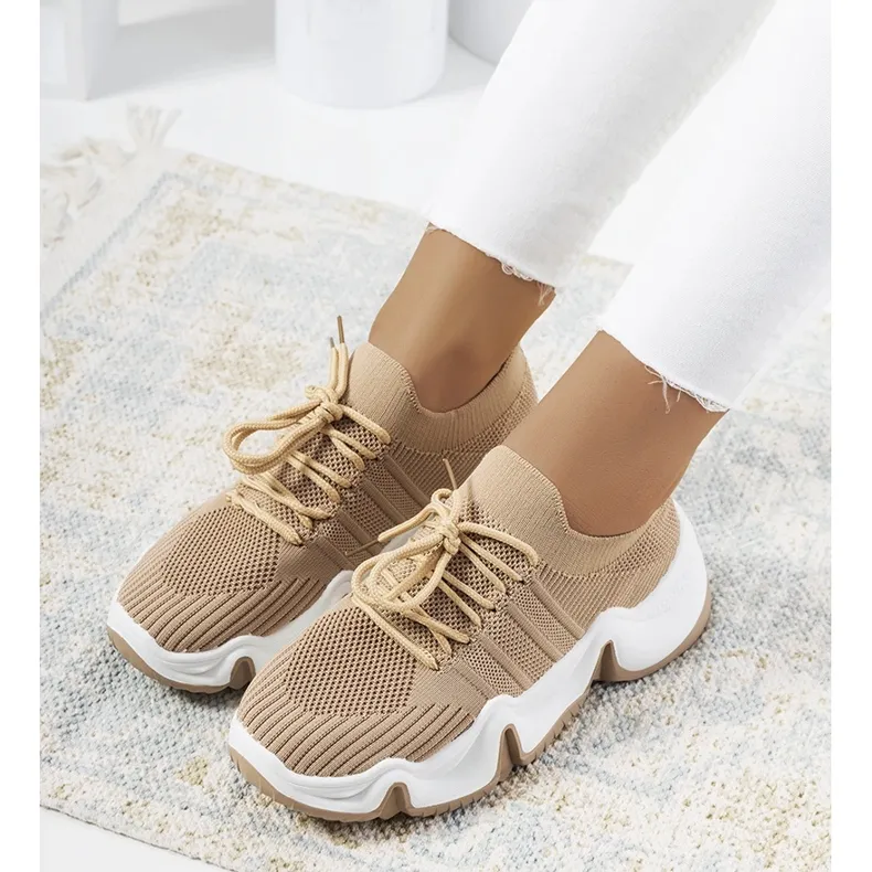 Beige sports sneakers from Thornber