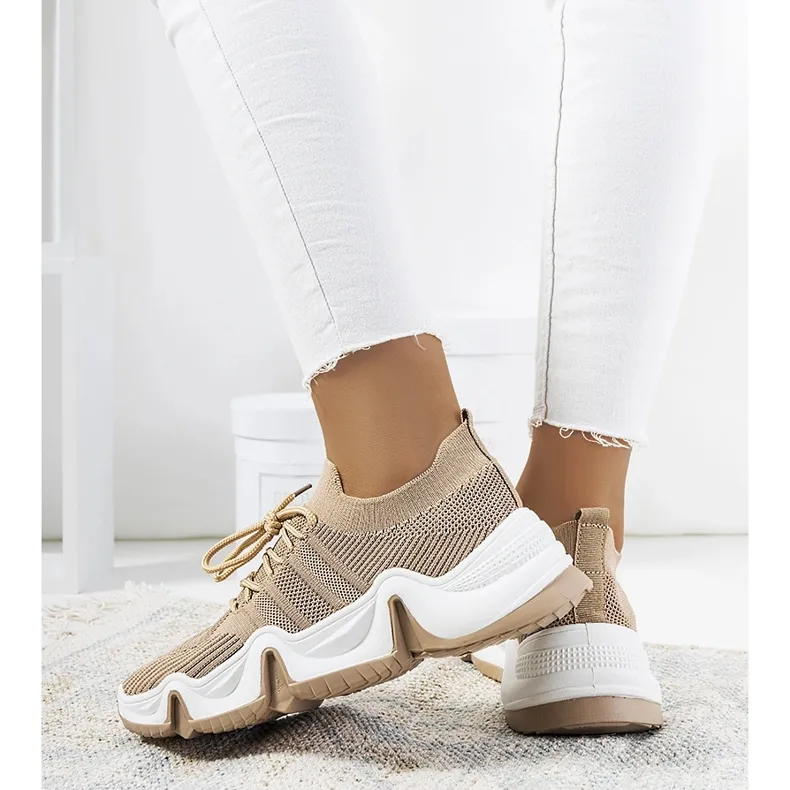 Beige sports sneakers from Thornber