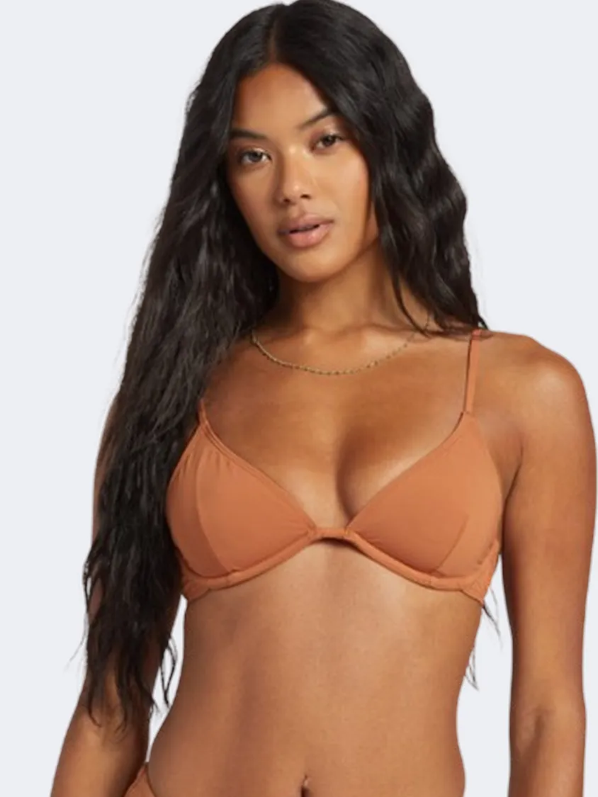 Billabong Sol Searcher Reese Women Beach Bra Golden Brown