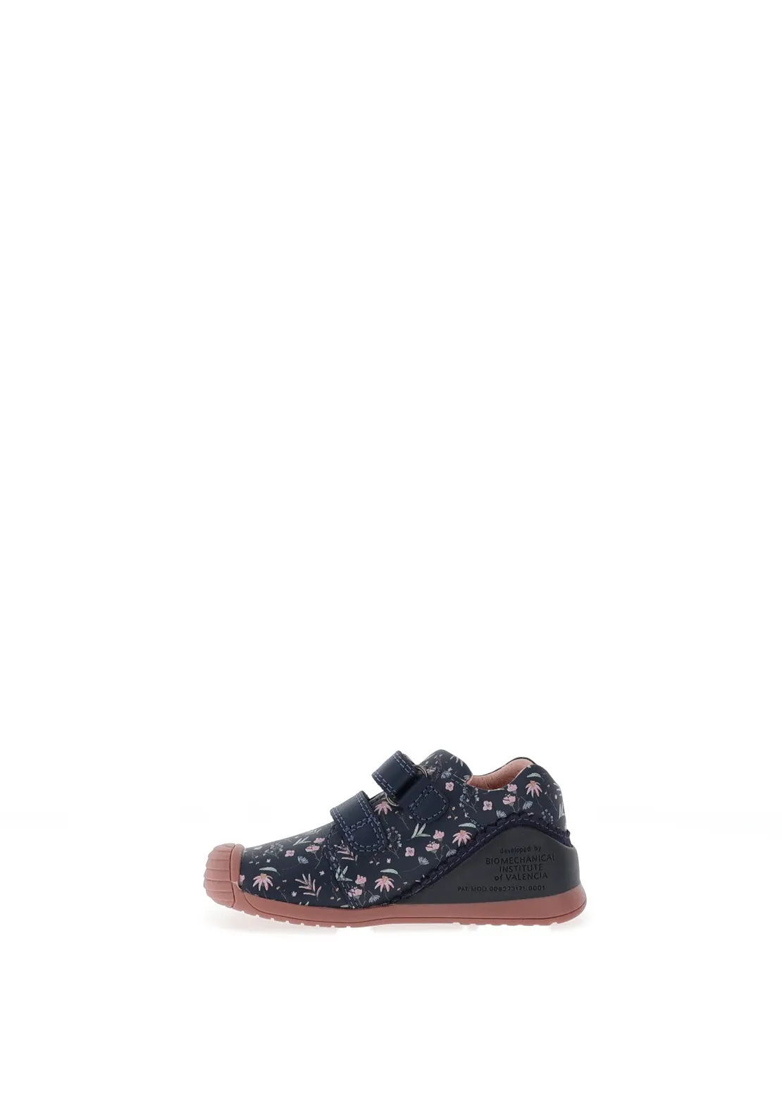 Biomecanics Baby Girl 241102A Floral Trainer, Navy