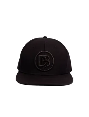 Black DB Circle Flat Brim Snapback