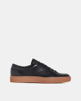 Black Dress Sneaker with Brown Outsole