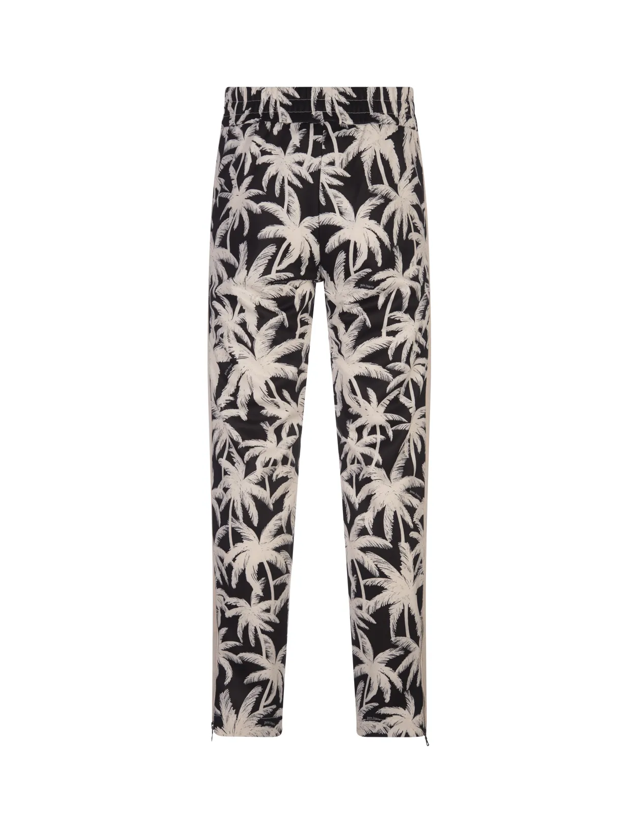 Black Joggers With Palm Print All-Over