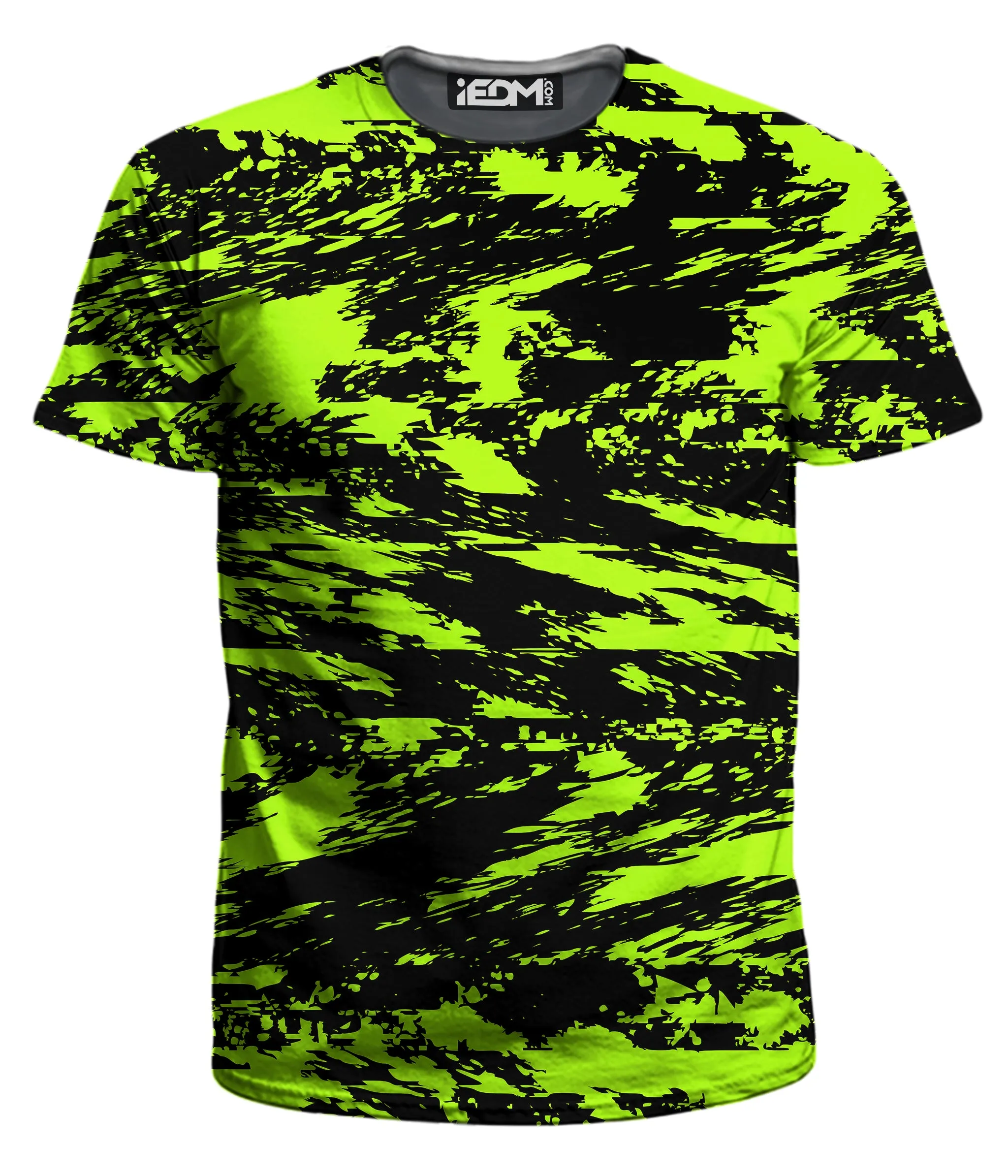 Black Lime Bolt Glitch Men's T-Shirt