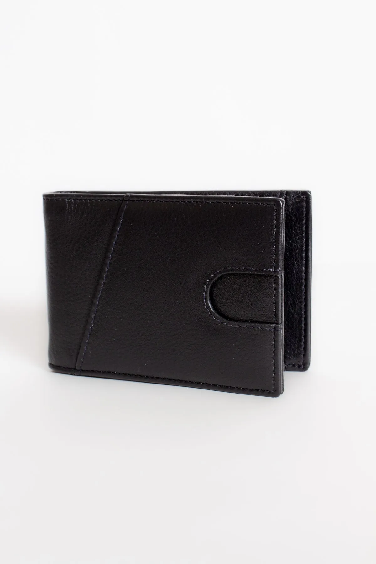 Black Men's Bifold Money Clip