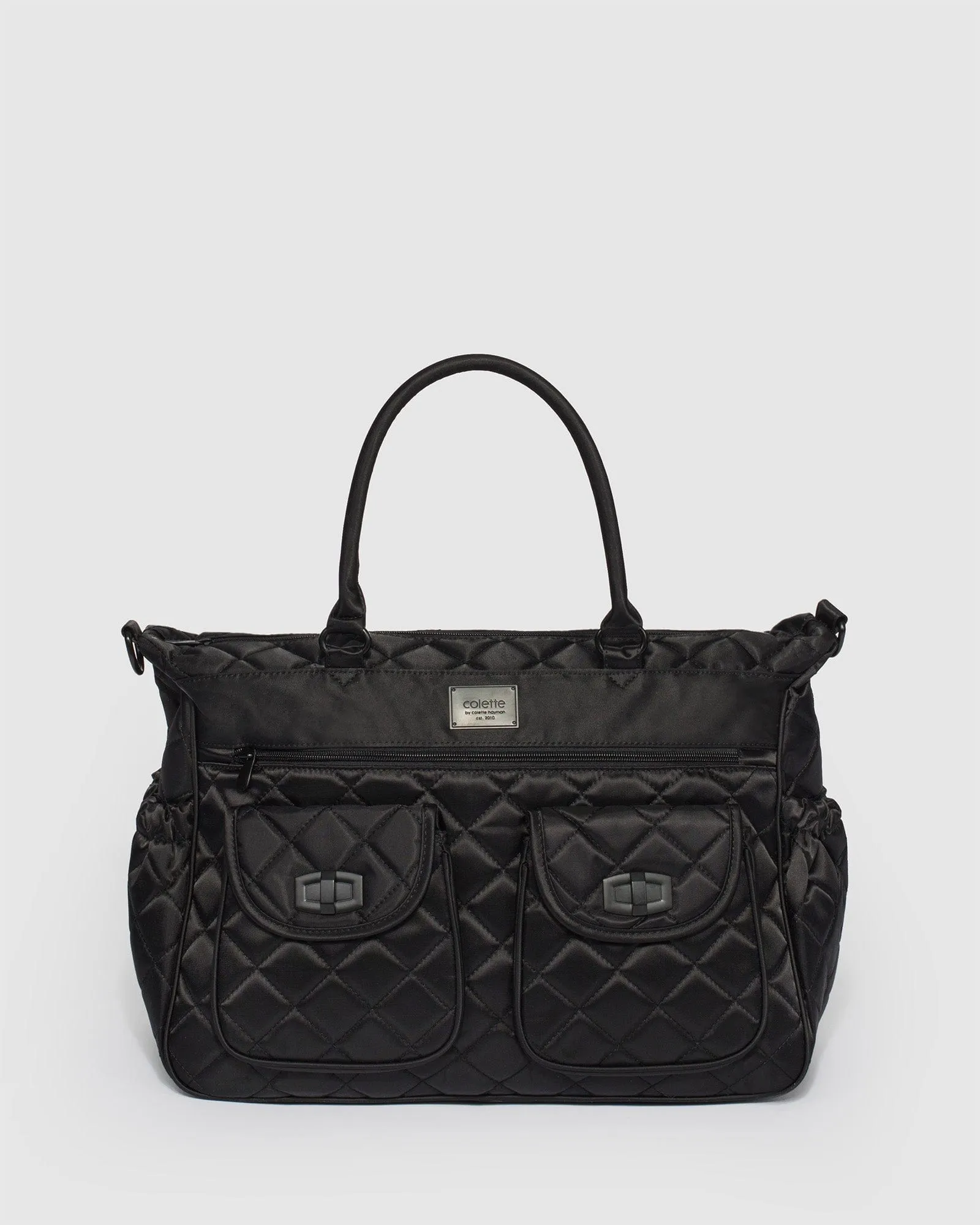 Black Quilted Baby Bag