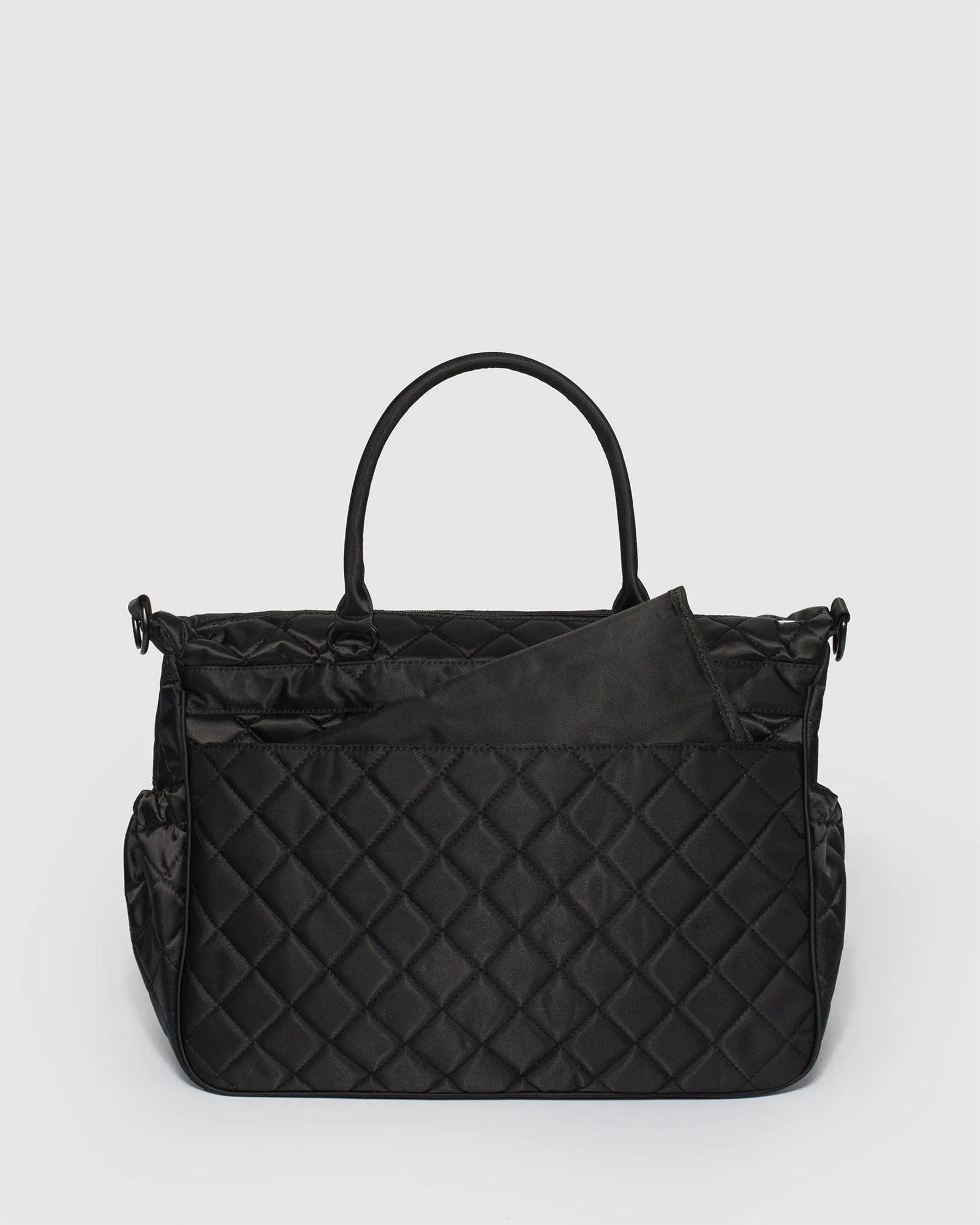 Black Quilted Baby Bag