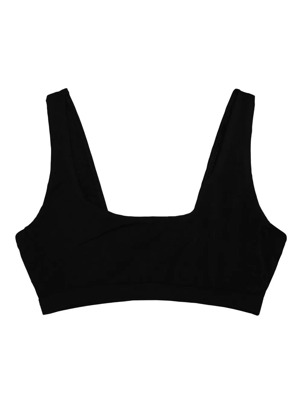 Black Scoop Neck Bra in Terne