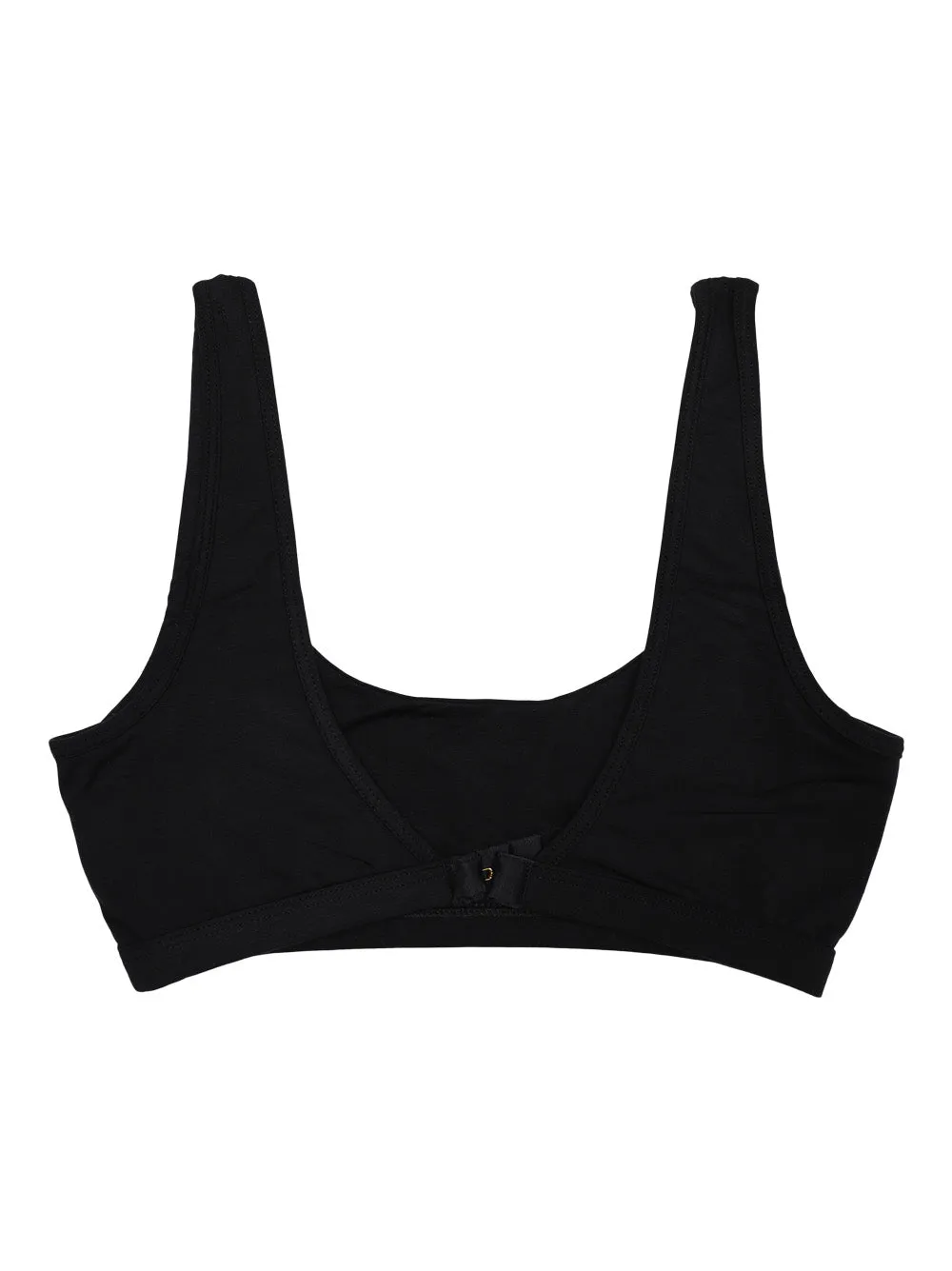 Black Scoop Neck Bra in Terne