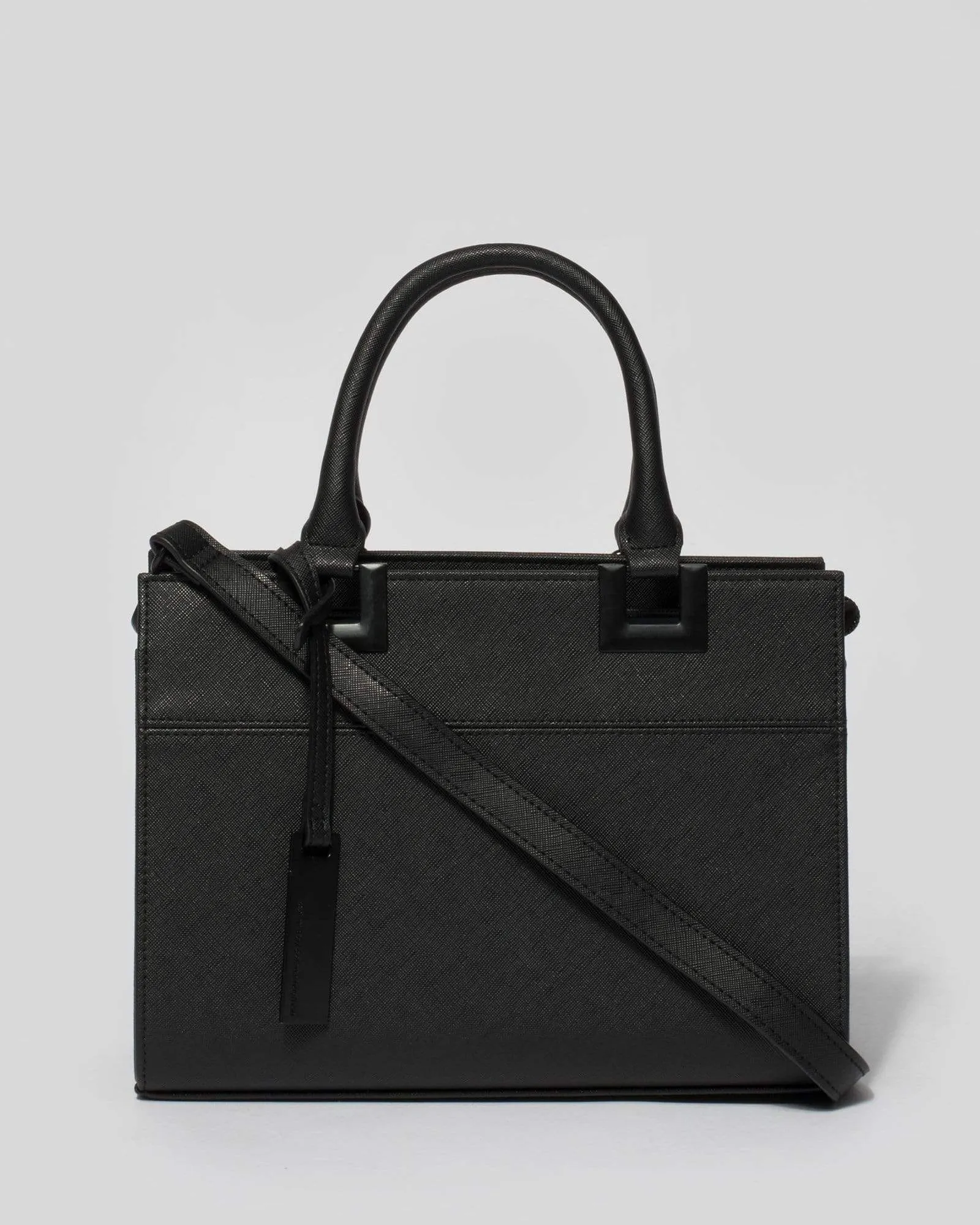 Black Steph Tag Mini Tote Bag