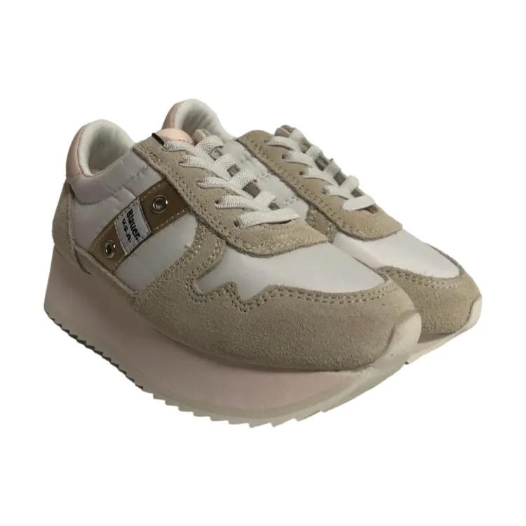 Blauer S4MULAN01 Gold Lace-Up Kids Sneakers