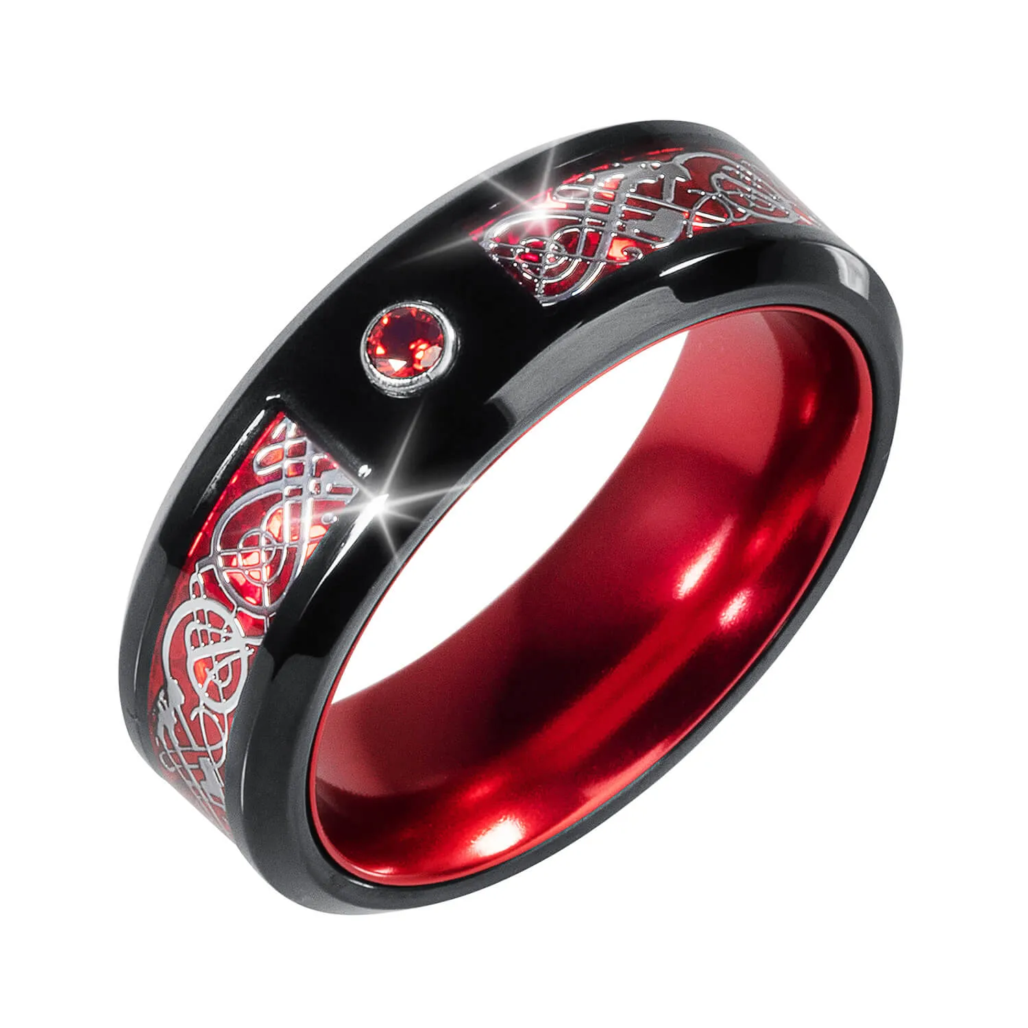 Men's Red Band Blaze Ring