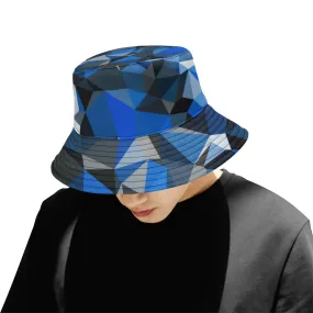 Blue and Black Geometric Bucket Hat