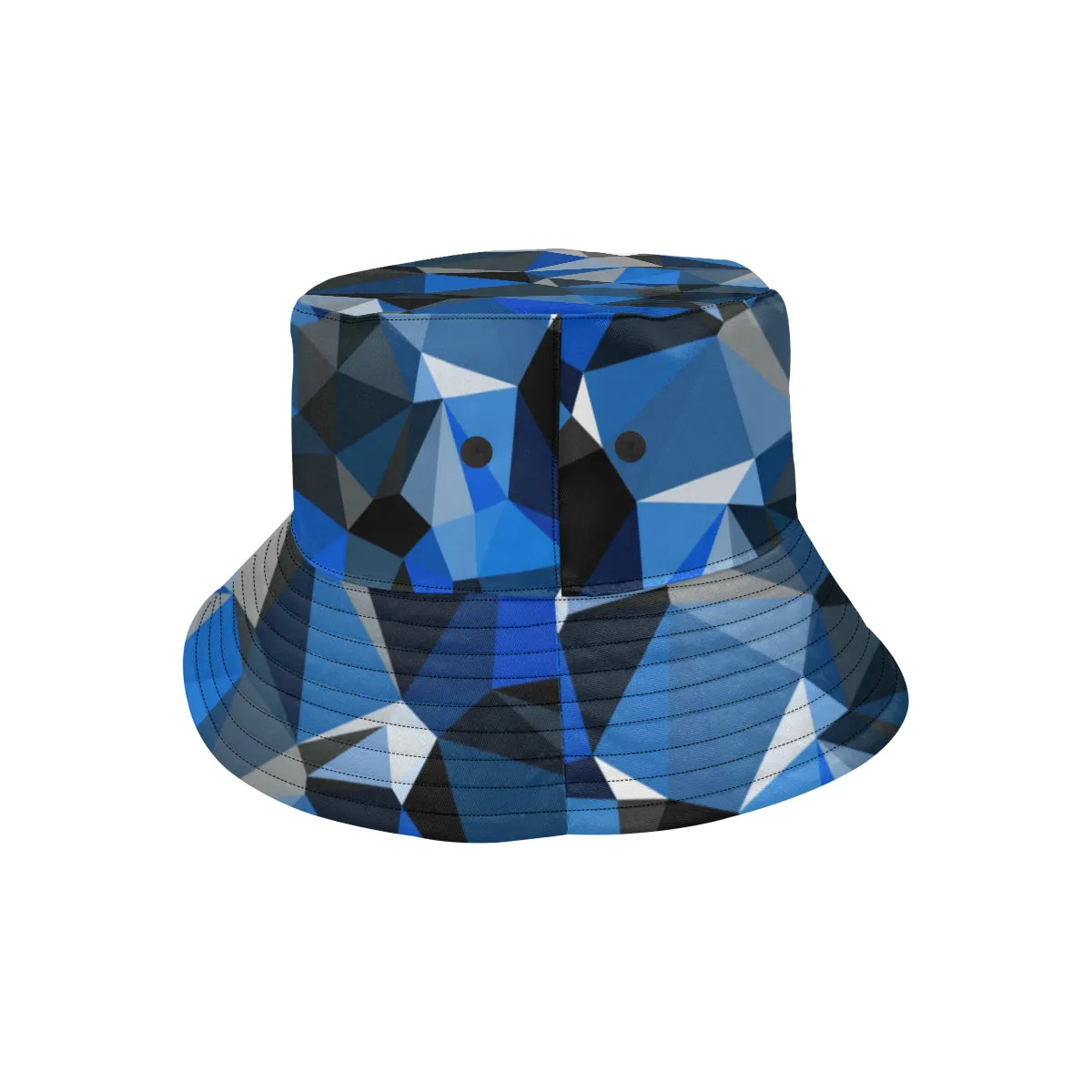 Blue and Black Geometric Bucket Hat