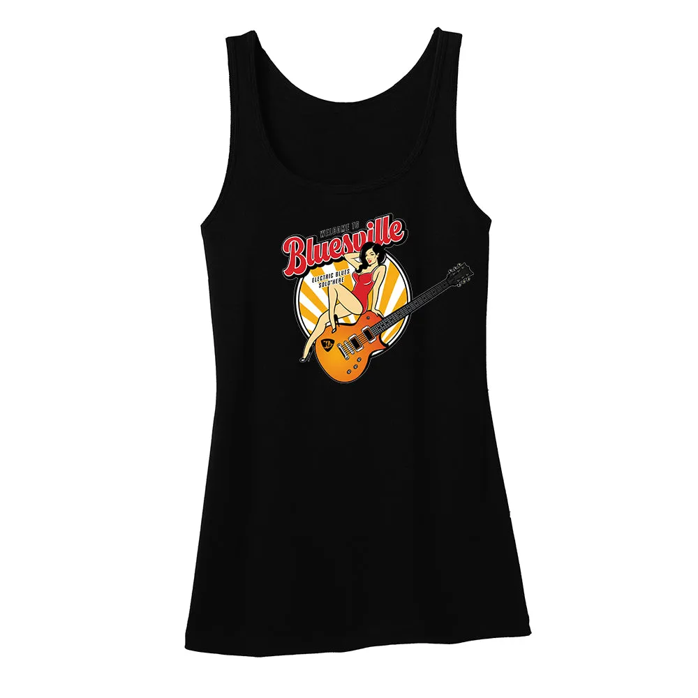 Bluesville Pin Up Girl Tank (Women) - Black