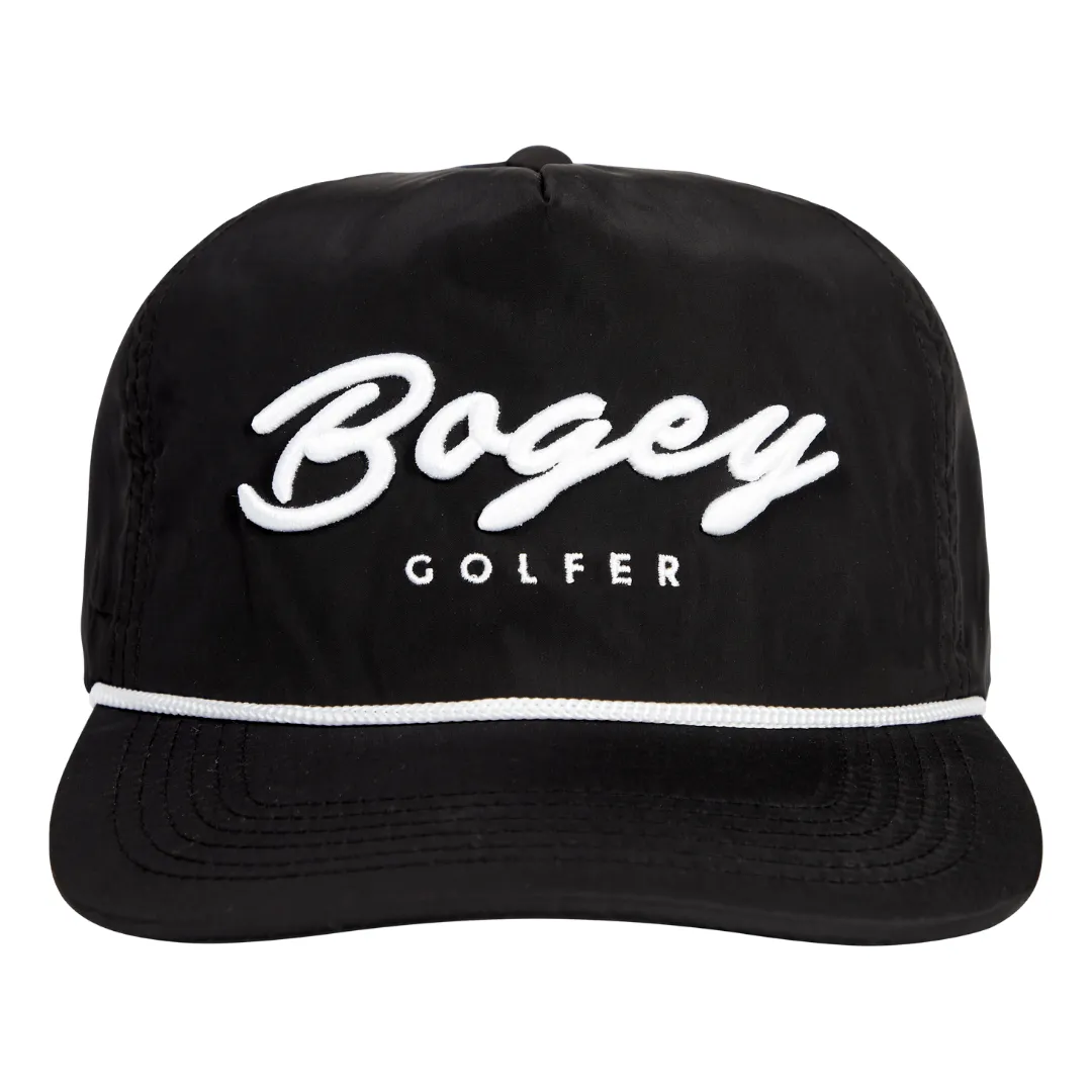 Golfer Rope Hat - Solid Black