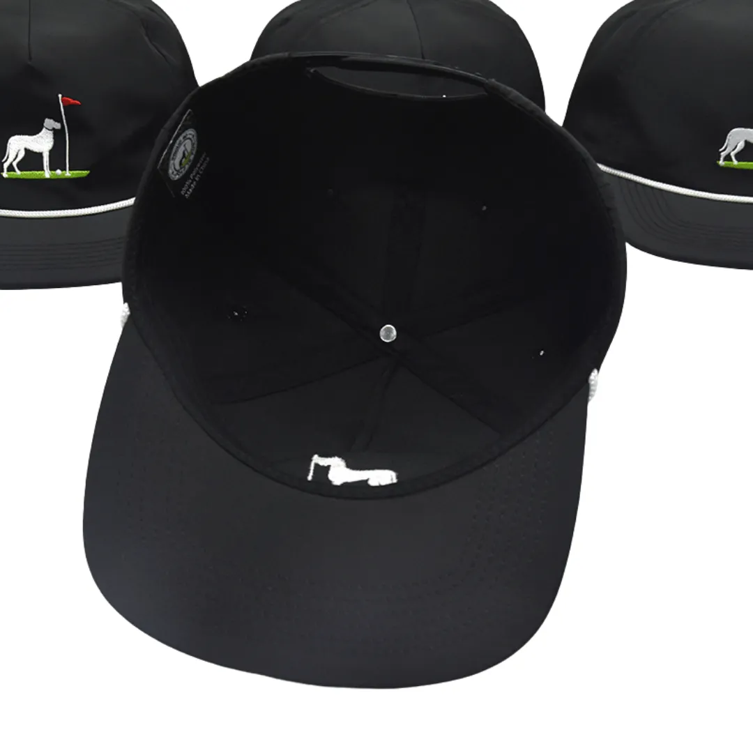 Golfer Rope Hat - Solid Black