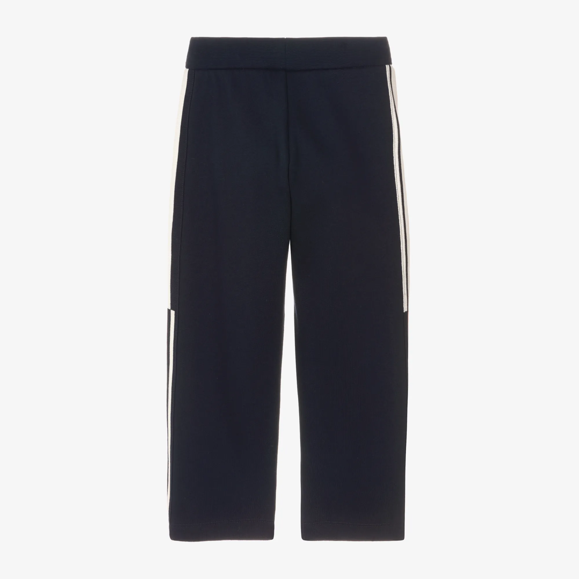 Boys Blue Cotton Stripe-Trim Joggers