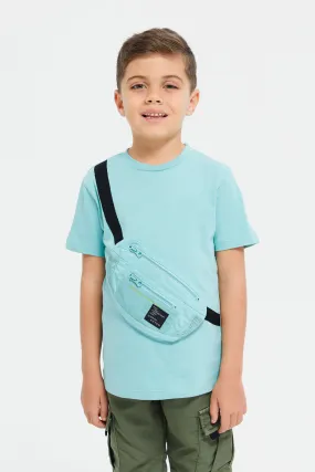 Boys Blue T-Shirt With Bag (2 Piece)