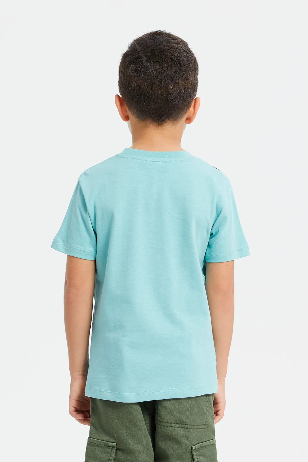 Boys Blue T-Shirt With Bag (2 Piece)