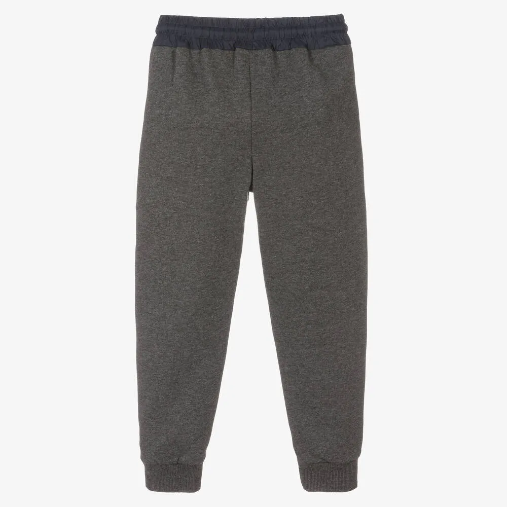 Boys Grey & Navy Blue Durable Joggers