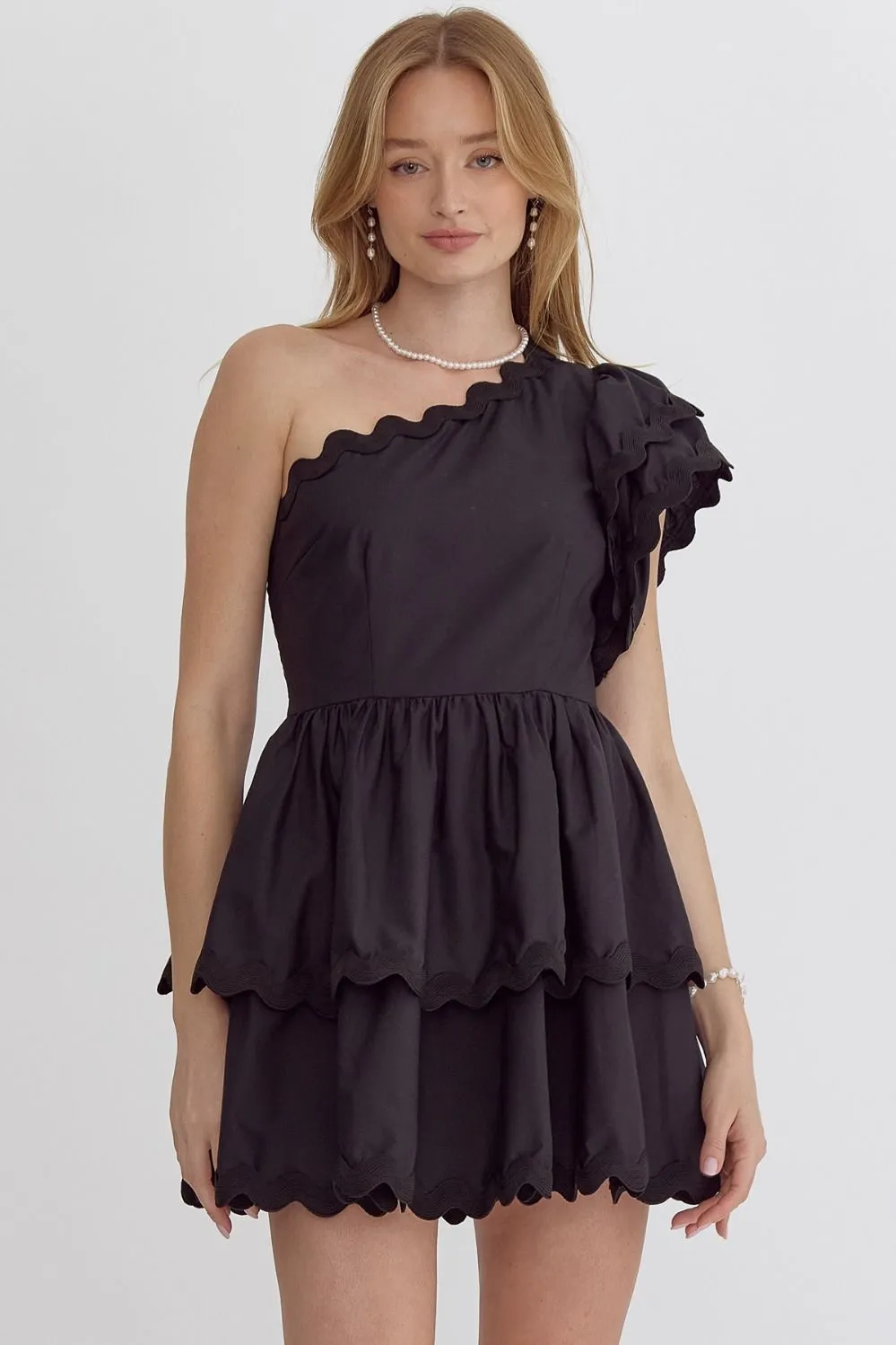 Breathtaking Black One Shoulder Dress