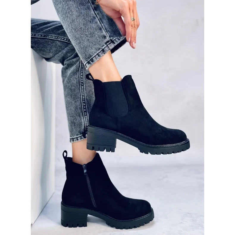 Black Bria Chelsea boots