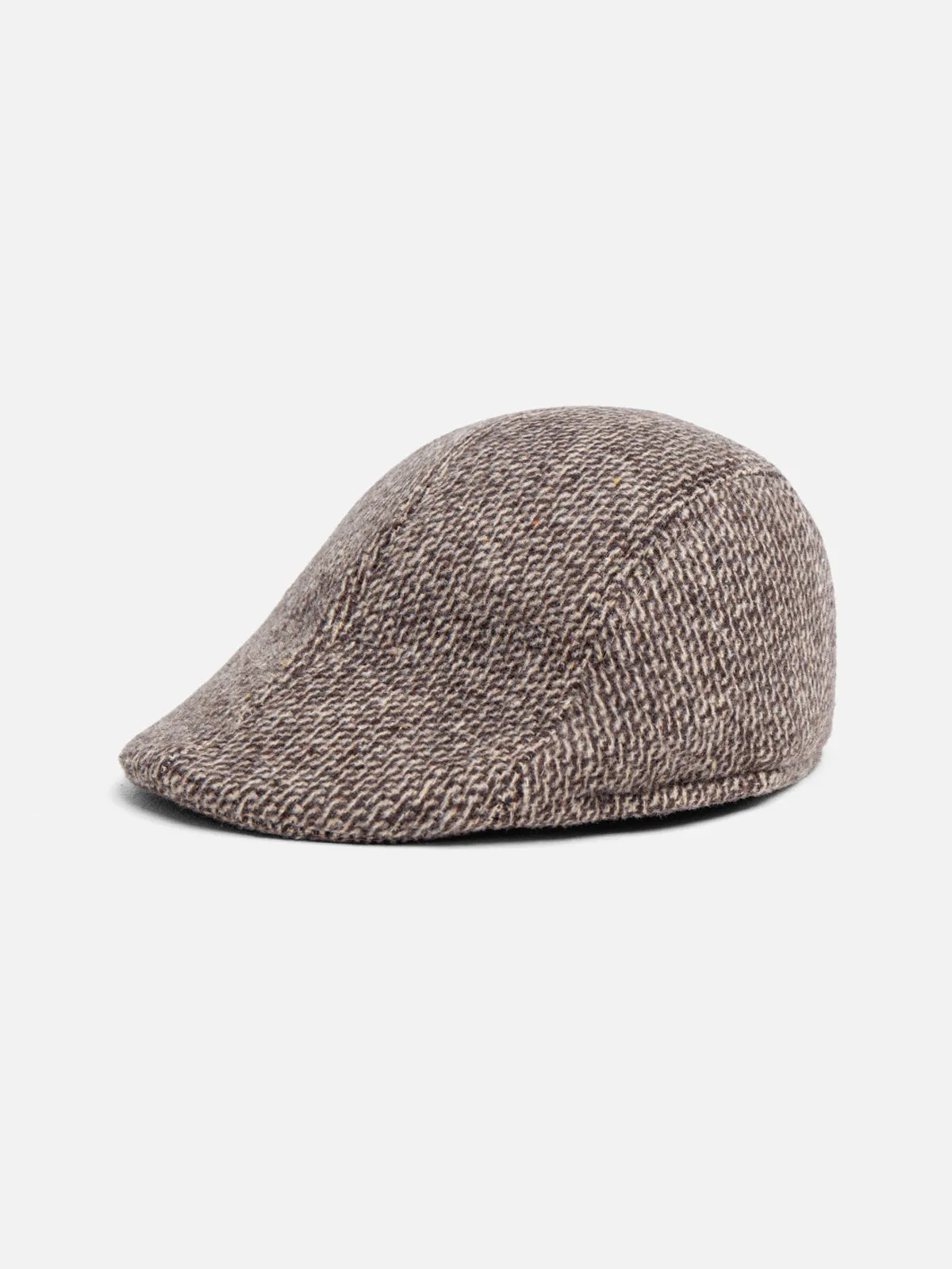 Brown & Beige Flat Cap - FAC23-053