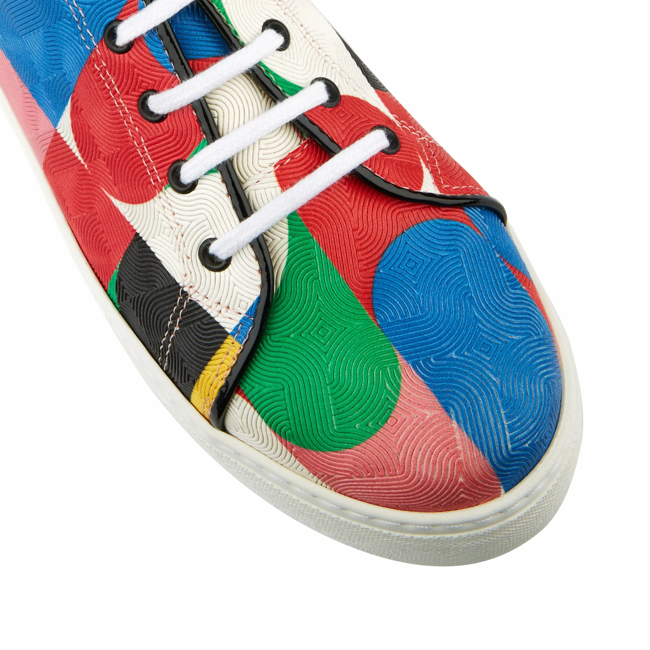 CAMILA GROOVY - Women's white sole trainer in colourful Italian leather