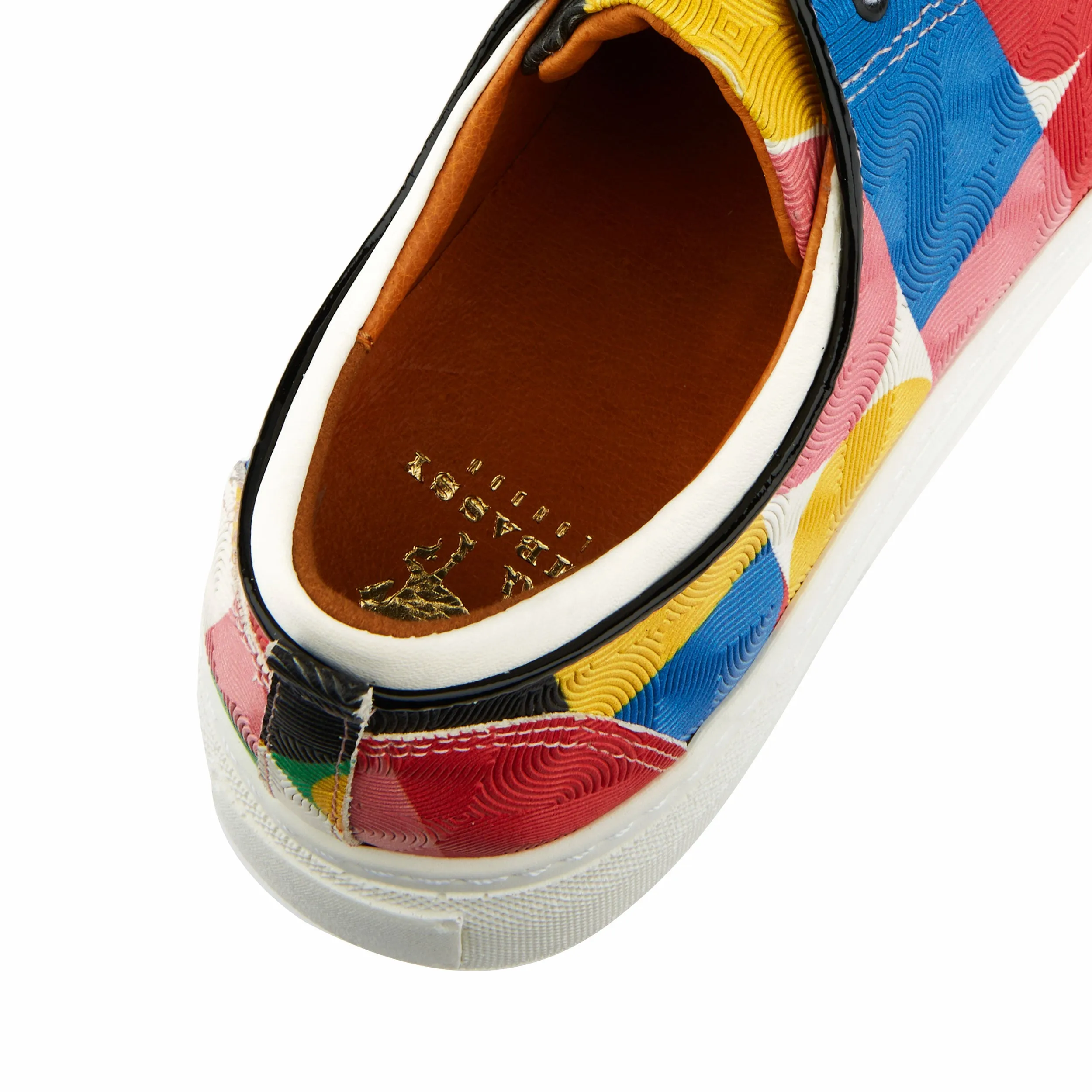 CAMILA GROOVY - Women's white sole trainer in colourful Italian leather