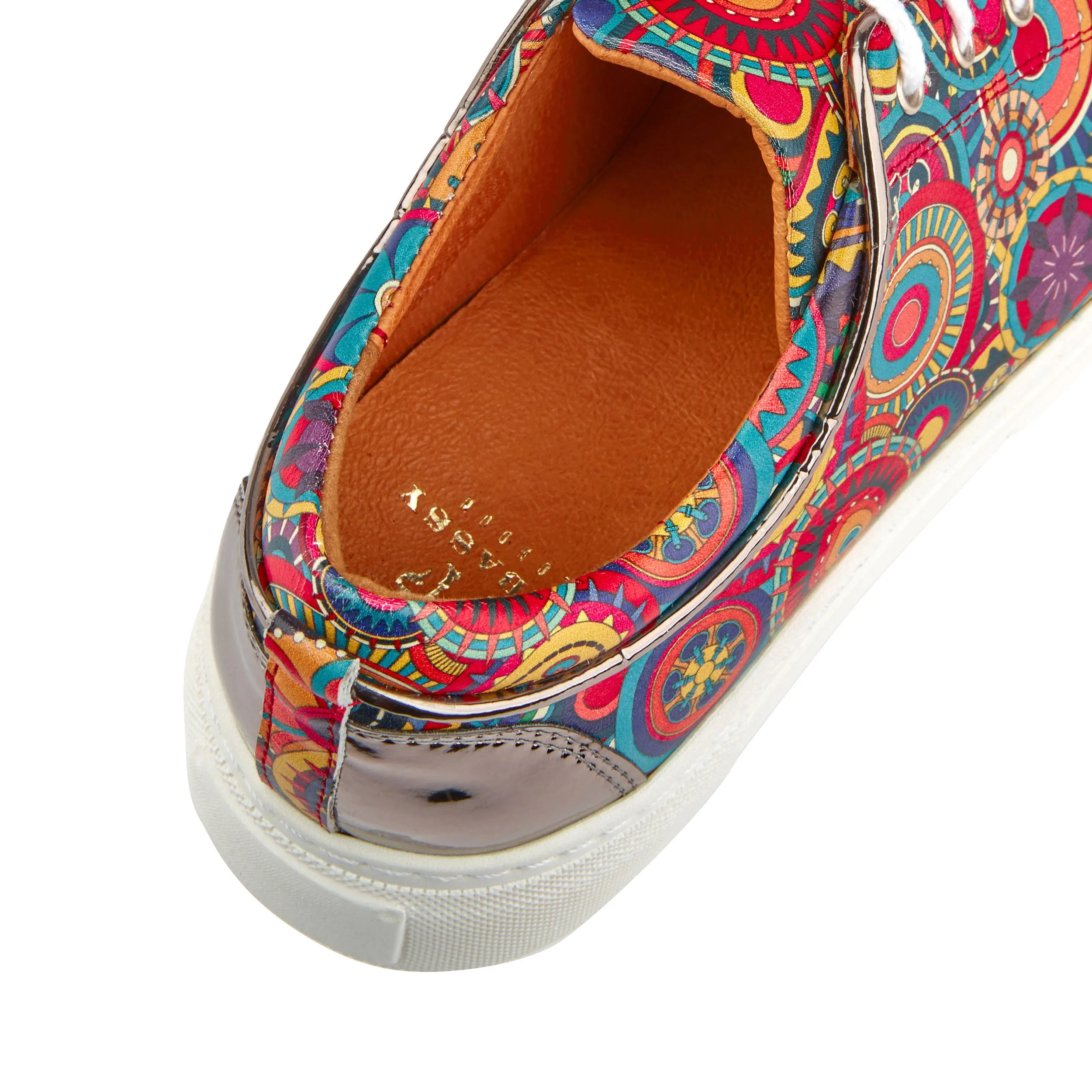 CAMILA SIGNATURE PRINT - Women's chunky sole leather trainer in colourful print