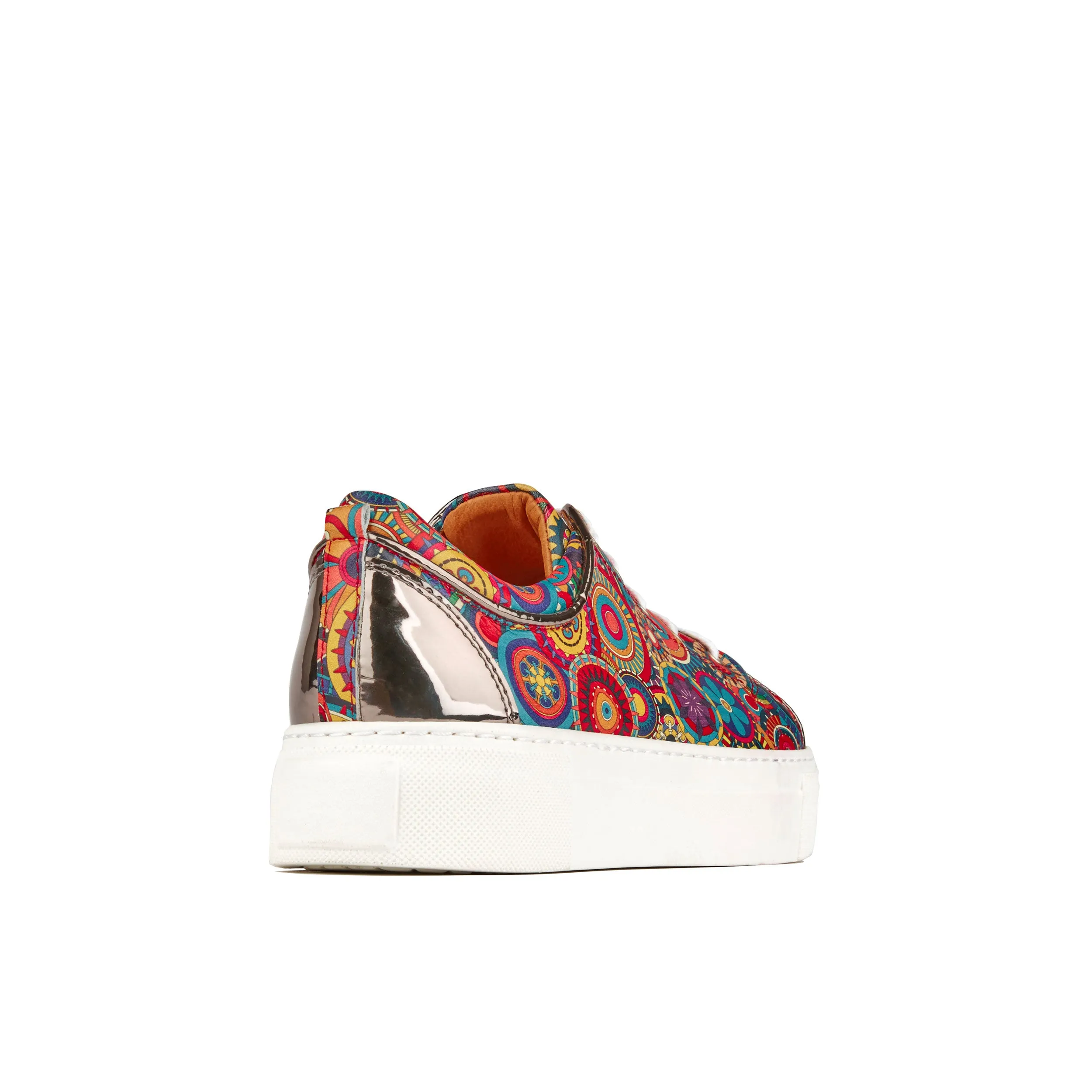 CAMILA SIGNATURE PRINT - Women's chunky sole leather trainer in colourful print