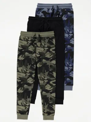 Camouflage Joggers 3 Pack | Kids | George at ASDA