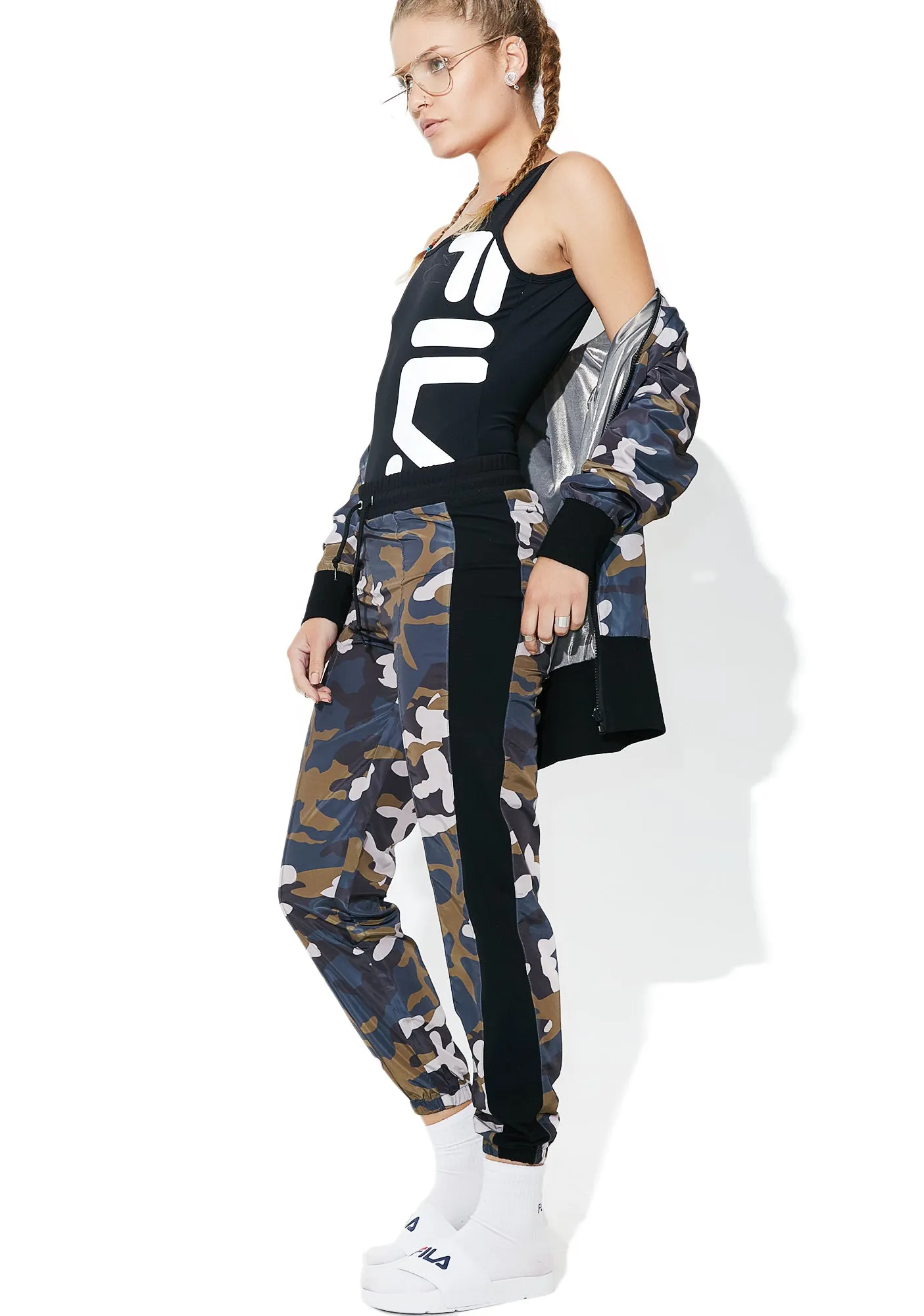 Camouflage Print Jogging Pants