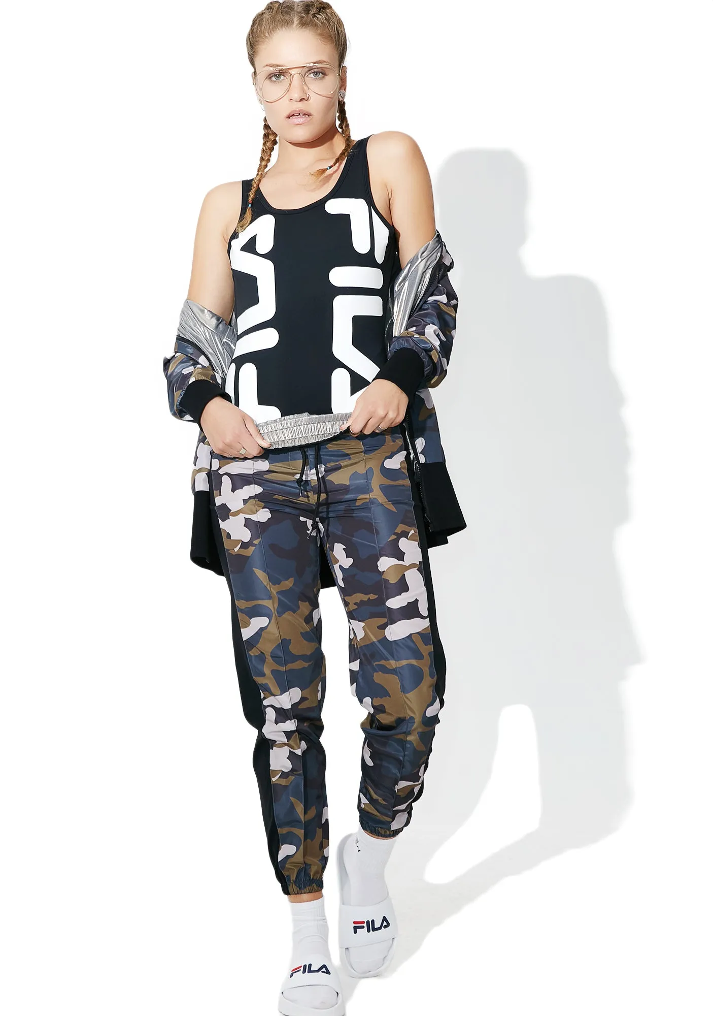 Camouflage Print Jogging Pants