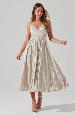 Capitola Pleated Midi Dress