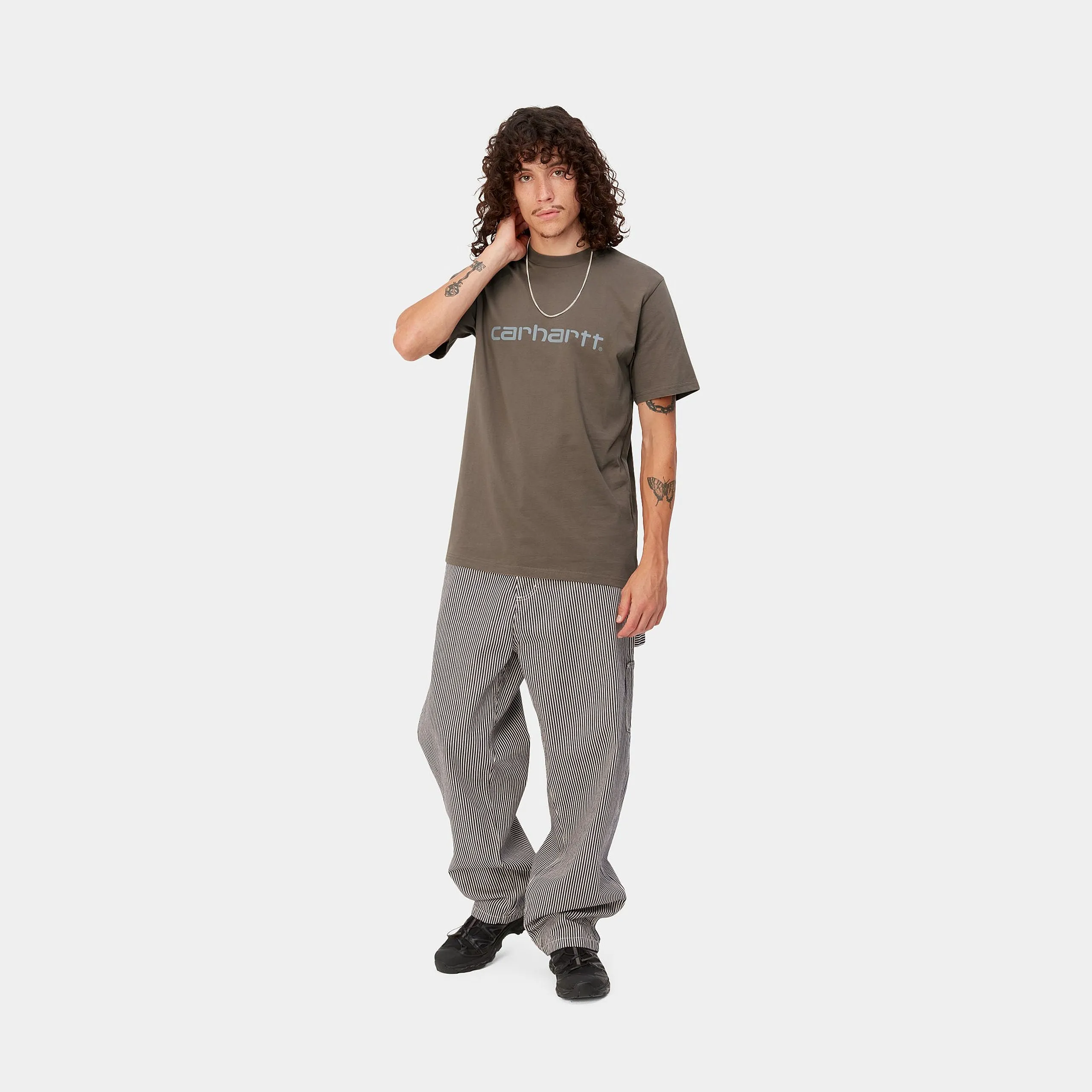 Carhartt WIP Script Tee Barista Mirror Gray