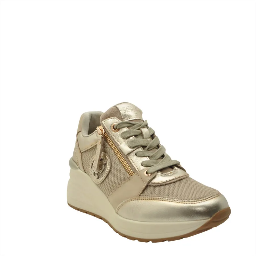 CARMELA-Carmela Womens Trainer 161844 Gold Leather