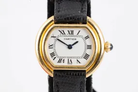 18K Yellow Gold 26mm Ladies Watch by Cartier Ellipse 6708