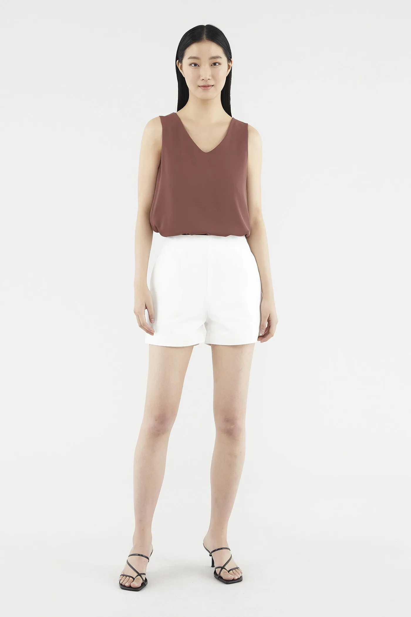 Caryse Flat-front Shorts