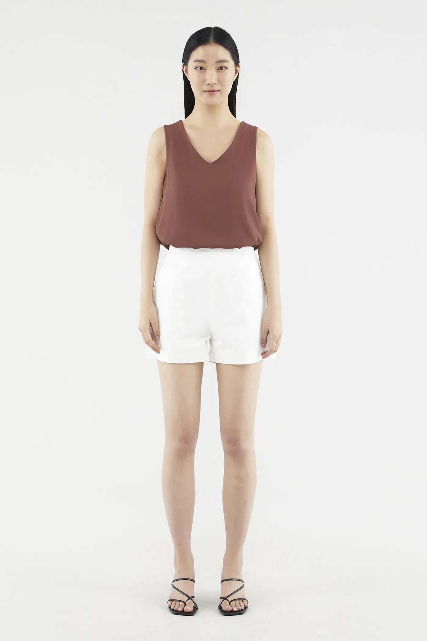 Caryse Flat-front Shorts