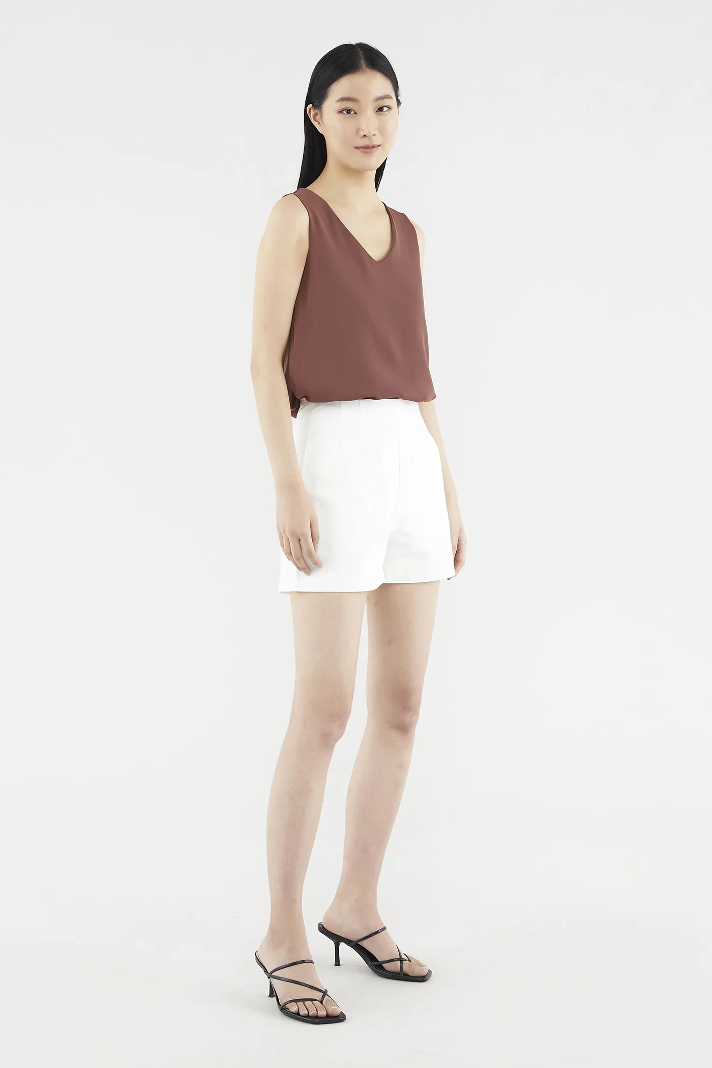 Caryse Flat-front Shorts